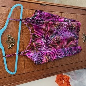 Tropical print tank top